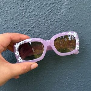 Target Kids Purple Flower Square Sunglasses